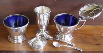 SILVER CRUET SET - Birmingham 1966