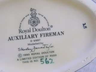 Royal Doulton CHARACTER JUG - Auxiliary Fireman (see description)