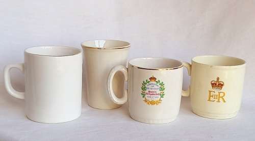 4 Commemorative British Royalty Mugs/ Beakers