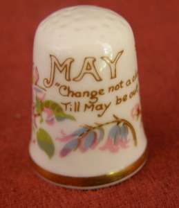 Caverswall THIMBLE -  Country Diary of an Edwardian Lady - May