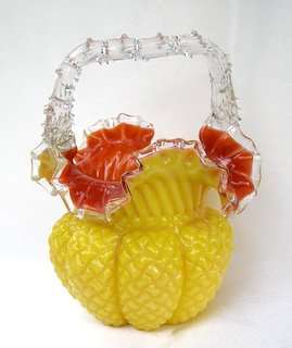 Victorian Fluted GLASS BASKET  **Value up to R3000**