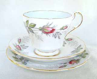 PARAGON Bone China Trio with Pink Rosebuds