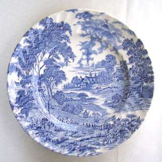 RIDGWAY Meadowsweet Blue & White Plate