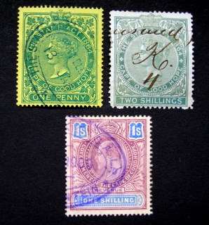 CAPE OF GOOD HOPE - 3 Revenue Stamps