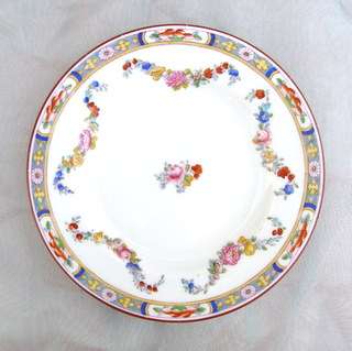 MINTON Handpainted Teaplate with Floral Garlands