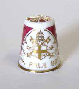 Spode THIMBLE - Pope John Paul II Visit to Britain 1982