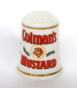 Franklin Porcelain Advertising THIMBLE - Colman's Mustard