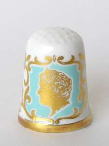Caverswall THIMBLE - Queen Mother, Great Grandmother of Prince William