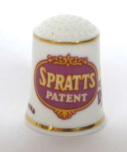 Franklin Porcelain Advertising THIMBLE - Spratts Dog Cakes