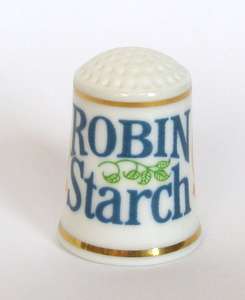 Franklin Porcelain Advertising THIMBLE - Robin Starch