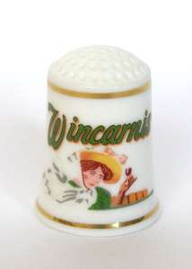 Franklin Porcelain Advertising THIMBLE - Wincarnis Wine Tonic