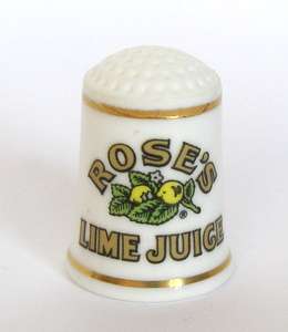 Franklin Porcelain Advertising THIMBLE - Rose's Lime Juice