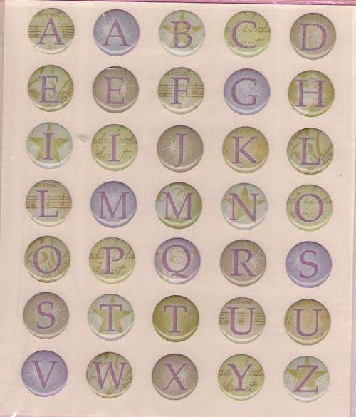 CRYSTAL - ROUND PURPLE LETTERS