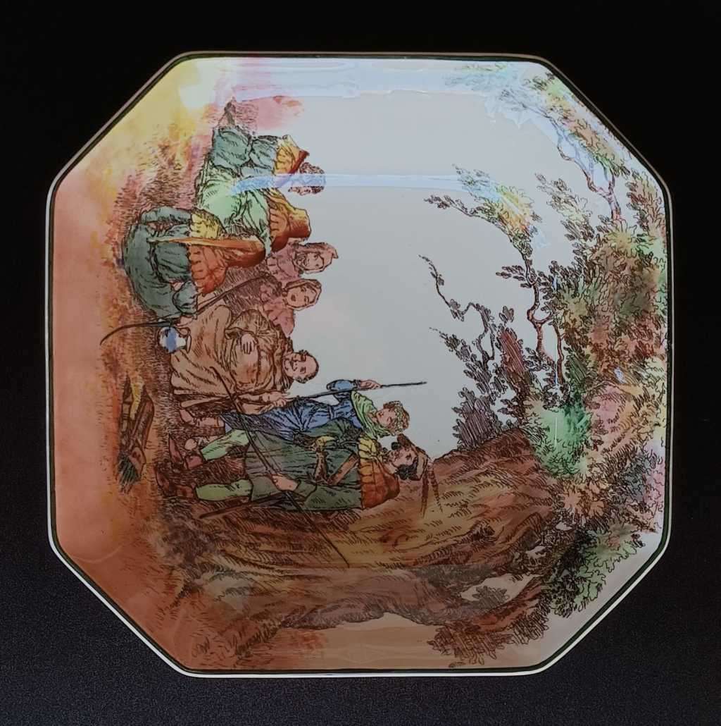 Vintage Royal Doulton Square Plate - Under The Greenwood Tree - D6341