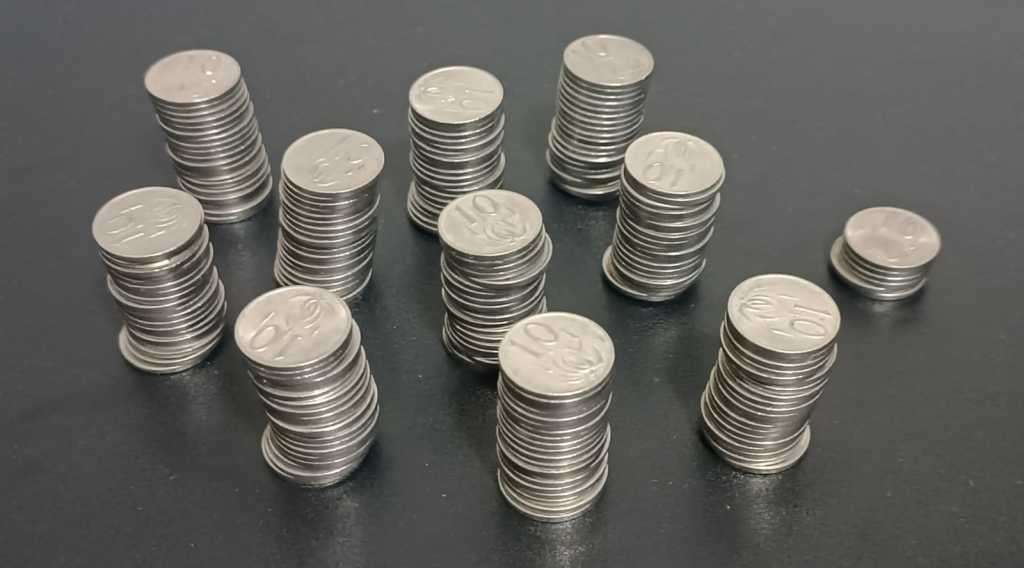 A Quantity of 206 Old South African 10 Cent Coins