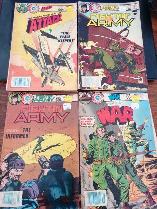 Fightin` Marines, World at War, Battlefield Action, Fightin` Army, Attack comics, 36 comics
