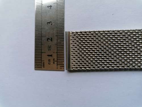 22mm Lug Width Mesh Steel Watch Band Strap Bracelet Fold Over Buckle