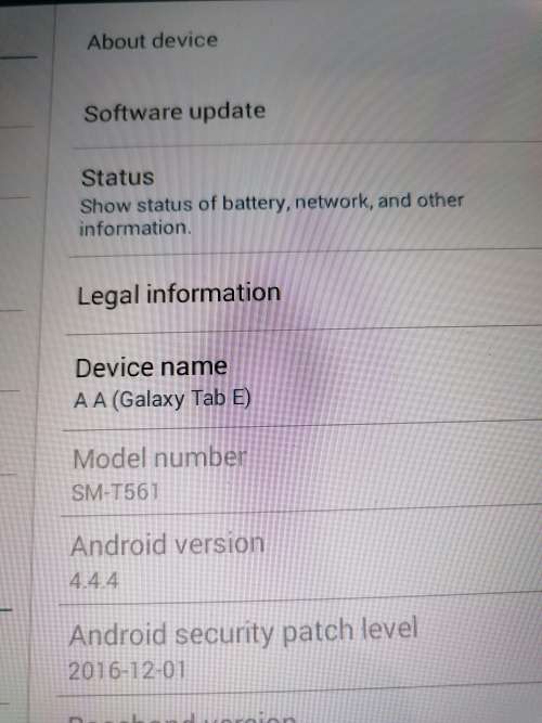 SAMSUNG GALAXY TAB E | WIFI | SIM | 8GB | 9.6` | SM-T561 | 1200 x 800 Pixels