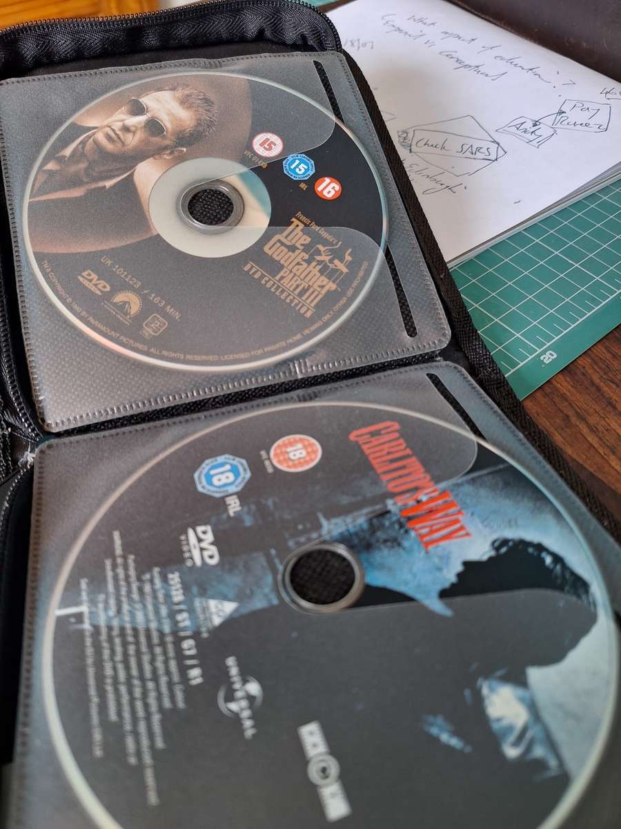 DVD collection - Spiderman 1,2,3, Godfather 1,2,3, Casino, Scarface, Top Gun, etc.