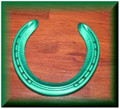 LUCK FOR THE HOME - REAL HORSE SHOE ( GREEN)