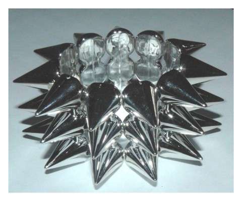 Plastic spiked bracelet - at least it will "DO NO HARM"...