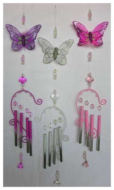 STUNNING BUTTERFLY WINDCHIMES - 50CM