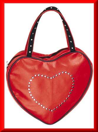DEMONIA -  RED HEART HANDBAG !   WICKED!!! ON SPECIAL