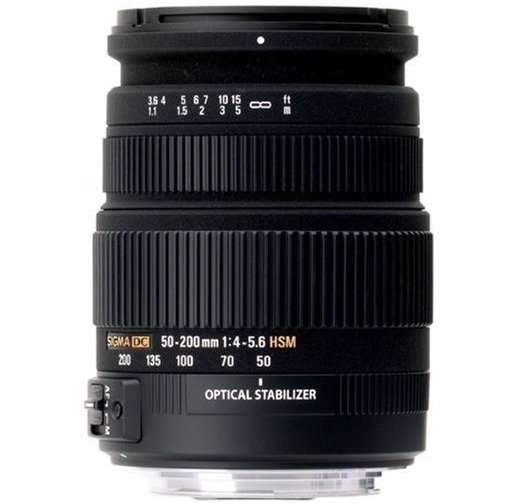 Sigma 50-200mm f/4.0-5.6 DC IF SLD Optical Stabilized (OS) Lens for Canon, Nikon, Sony or Pentax
