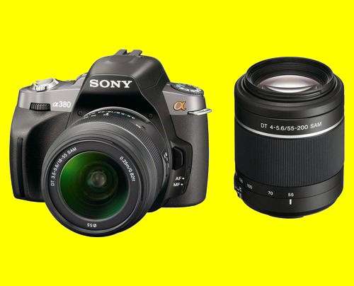 Sony A380 14.2MP with Super SteadyShot INSIDE Image Stabilization and 18-55mm and 55-200mm Lenses