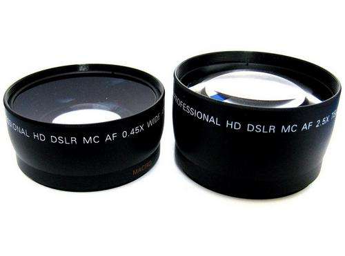 58mm High Quality Telephoto 2.5x & Wide Lens Set