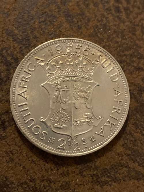 1955 Silver Two and Half Shillings (2/6) - Good Crisp Details