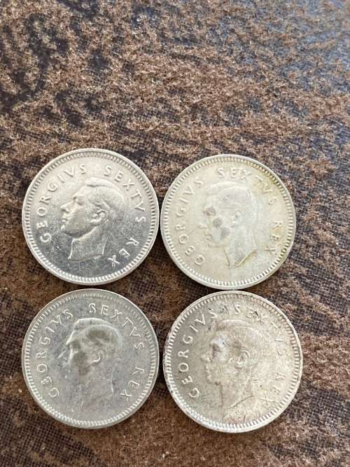 1952 Silver Tickeys x 4
