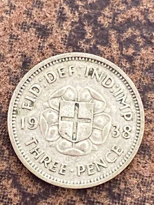 1938 Silver Three Pence