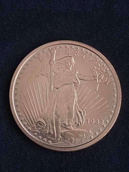 Liberty Golden State mint - 1 AVDP ounce copper round