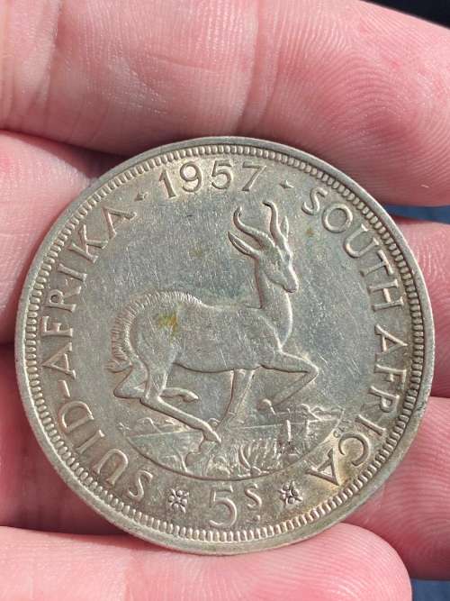 1957 Union of South Africa 5s Crown