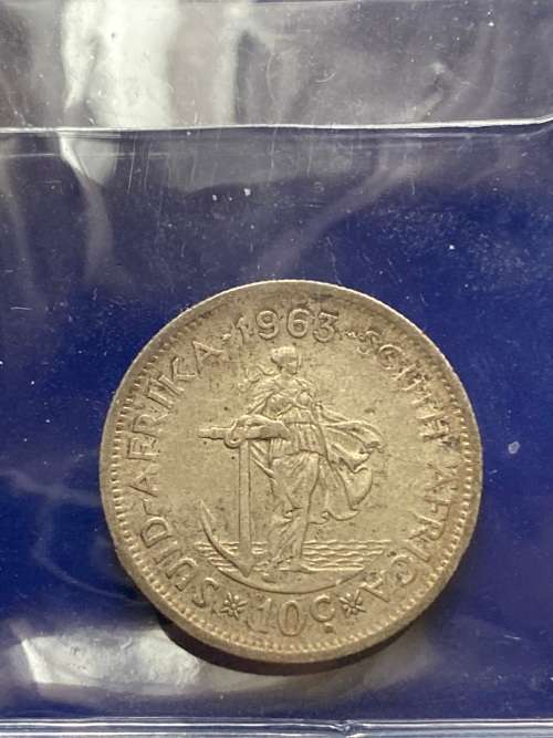 1963 South Africa 10c Silver - Eendrag Maak Mag