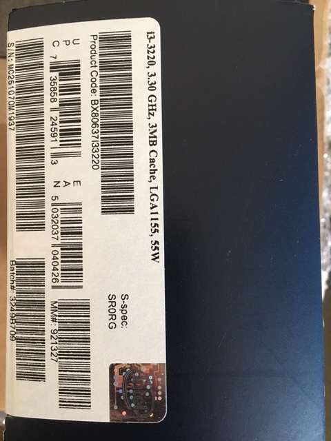 Intel i3 3220 for sale (still in box, with cooler)