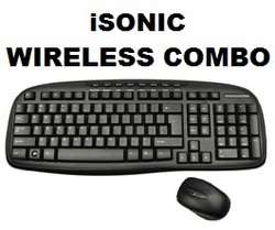 iSONIC 2.4GHz WIRELESS MULTIMEDIA KEYBOARD AND MOUSE COMBO