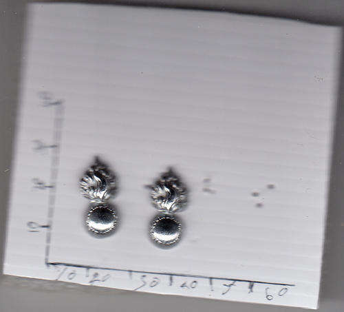 ARTILLERY  CHROMED MESS DRESS COLLAR BADGES all pins