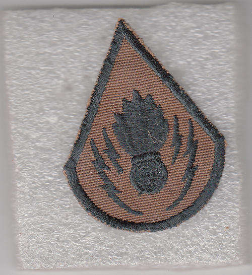 61 MECHANISED  INFANTRY G BATTERY CLOTH BADGE