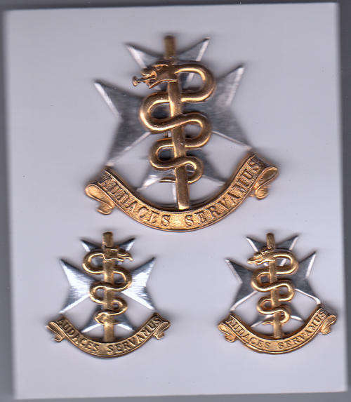 SA MEDICAL CAP AND COLLAR  BADGE ALL PINS