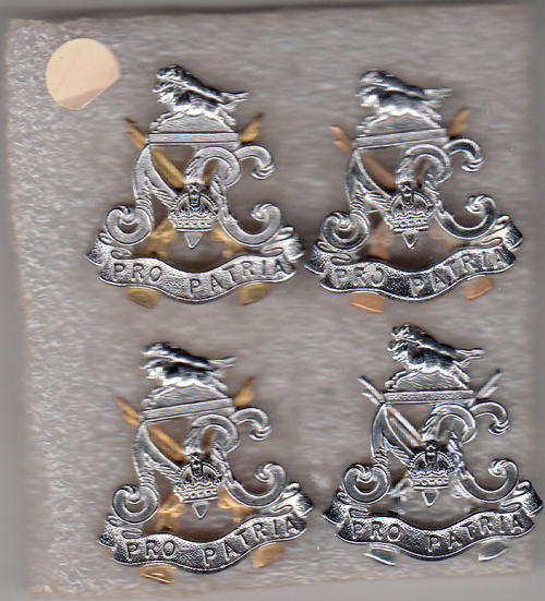 NATAL CARBINEERS  COLLAR  BADGE ALL PINS