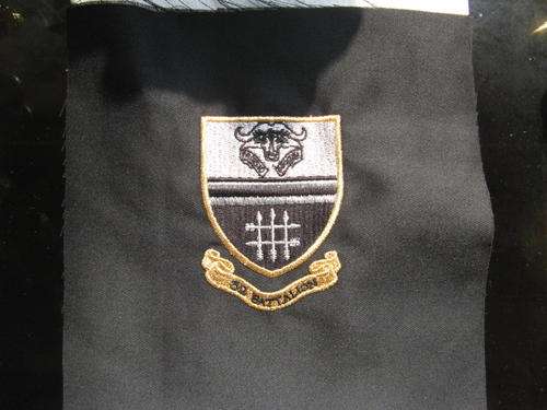 32 Battalion blazer badge, Lurex wire, Memorial badge