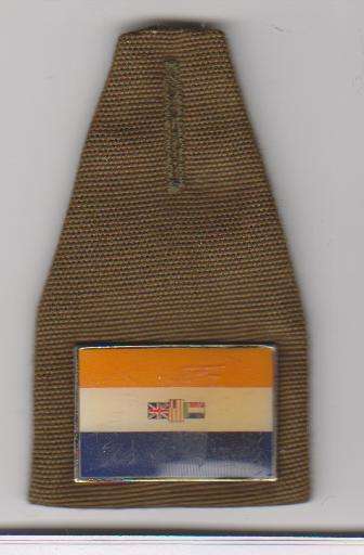 OLD SA FLAG BADGE ON NUTRIA