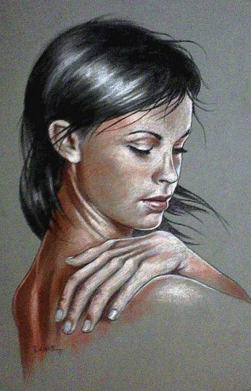 Lotion - original pastel artwork, unframed