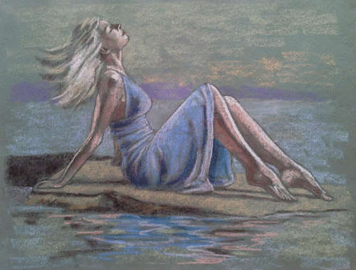 On the Rocks, pastel artwork by Danie Cronje, unframed