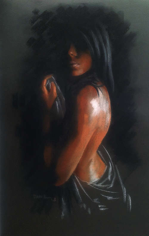 "Mysterious", pastel artwork by Danie Cronje, unframed