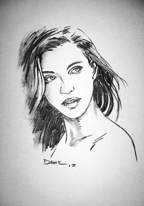 "Perfume", charcoal artwork by Danie Cronje, unframed