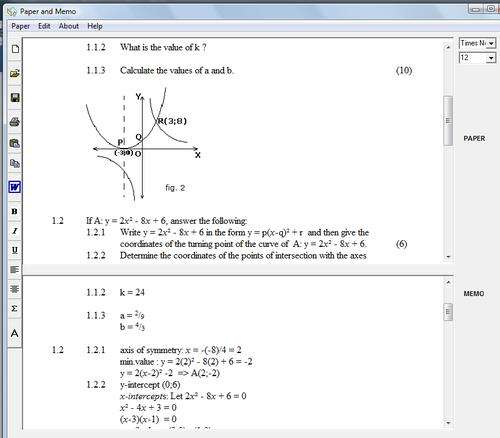 Ezpaper - Maths exam papers software for grade 11 and 12