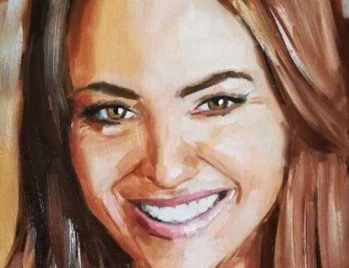 Portrait of a random girl, oil painting by Danie Cronje, unframed